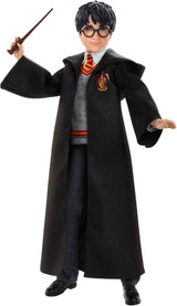 Mattel Harry Potter - samlerdukke (ca. 26 cm) med Hogwarts-uniform, Gryffindor-kappe og tryllestav Legetøj fra 6 år FYM50 Actionfigurer Naty Shop Enkeltseng