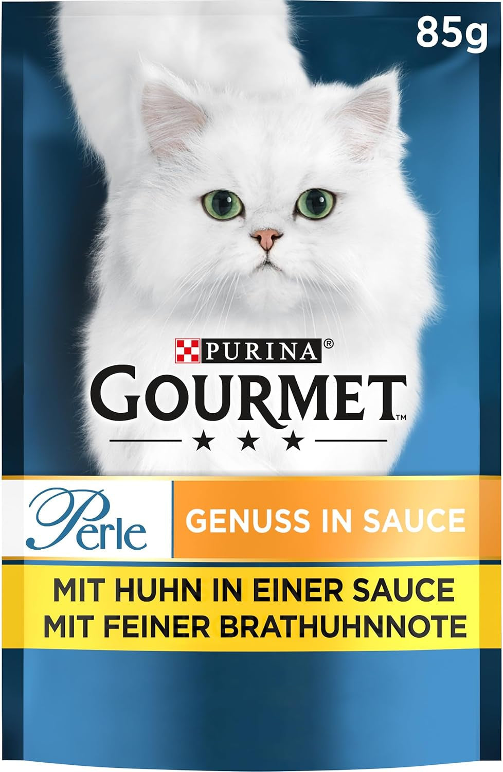 Gourmet Perle Delight våd kattefoder i sauce med kylling, pakke med 26 stk (26 x 85 g)