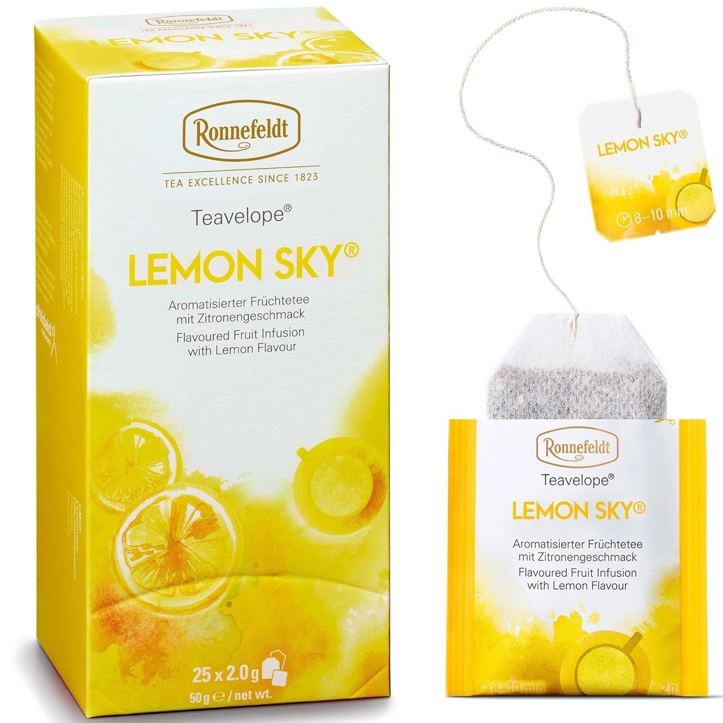 Teavelope "Lemon Sky" - Frugtte med citronsmag, 25 teposer, 50 g