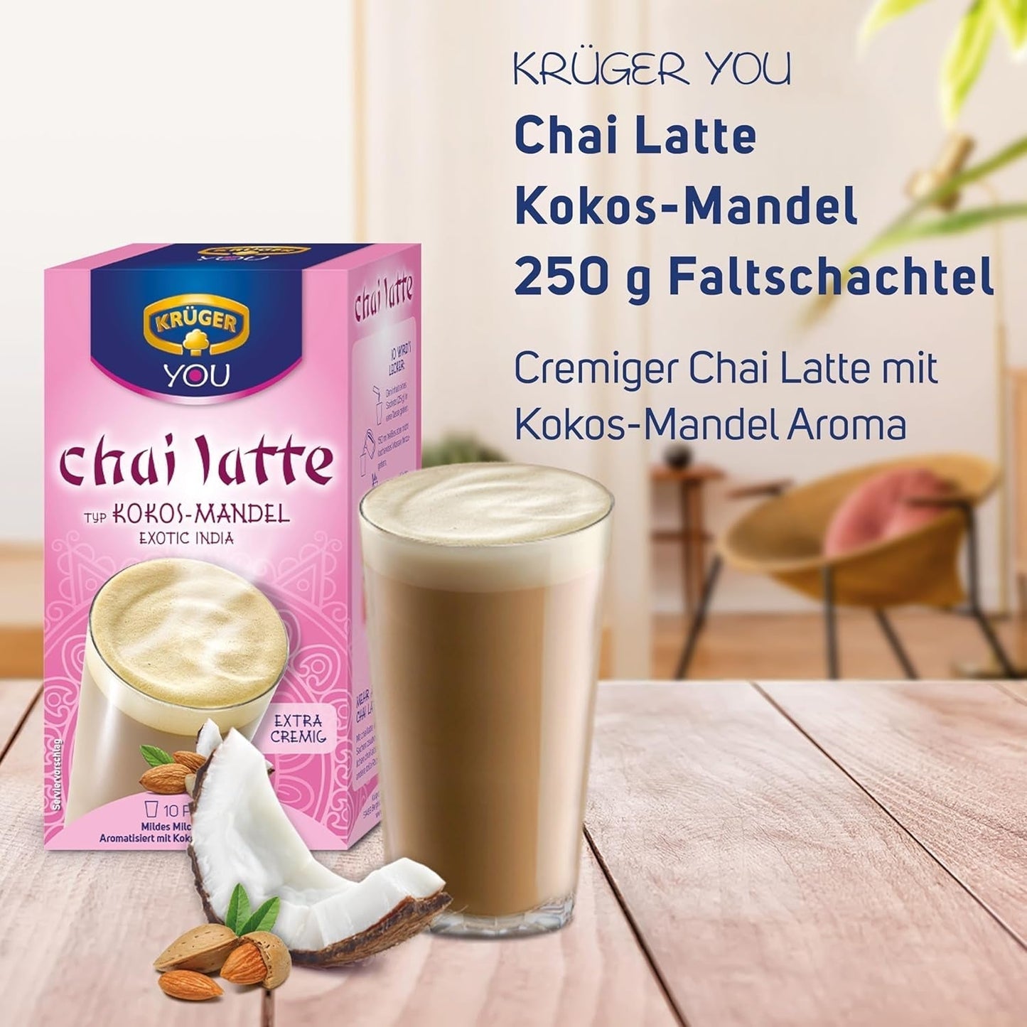 KRÜGER Chai Latte Exotic India type kokos-mandel (1 x 0,25 kg)