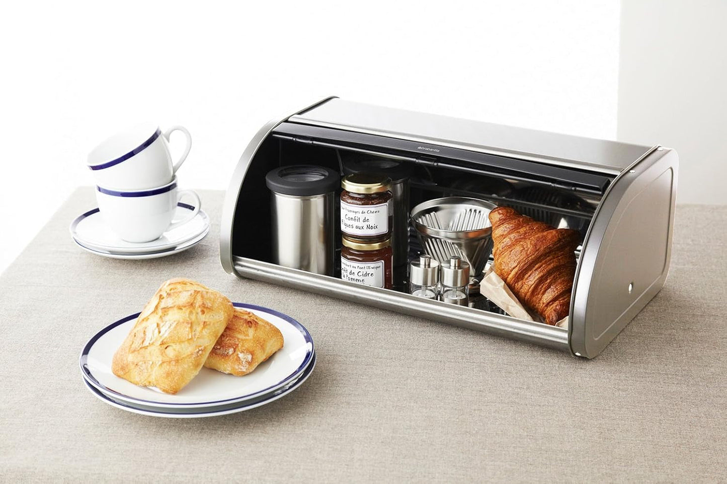 Rullebrødskurv/Brilliant stål (inklusive sidepaneler) Naty Shop Food Opbevaringsbokse