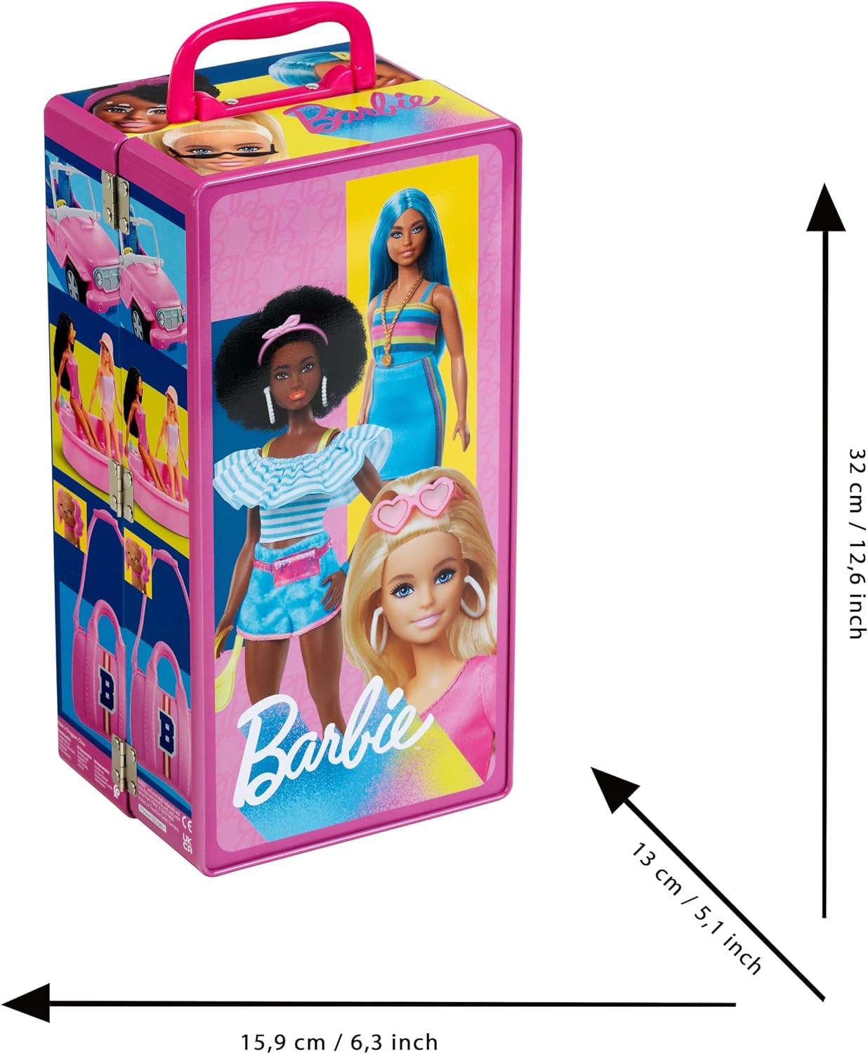 Theo Klein 5801 Barbie-garderobe med tøjstænger og -rum, legetøj fra 3 år og opefter, inkluderer tilbehør, flerfarvet