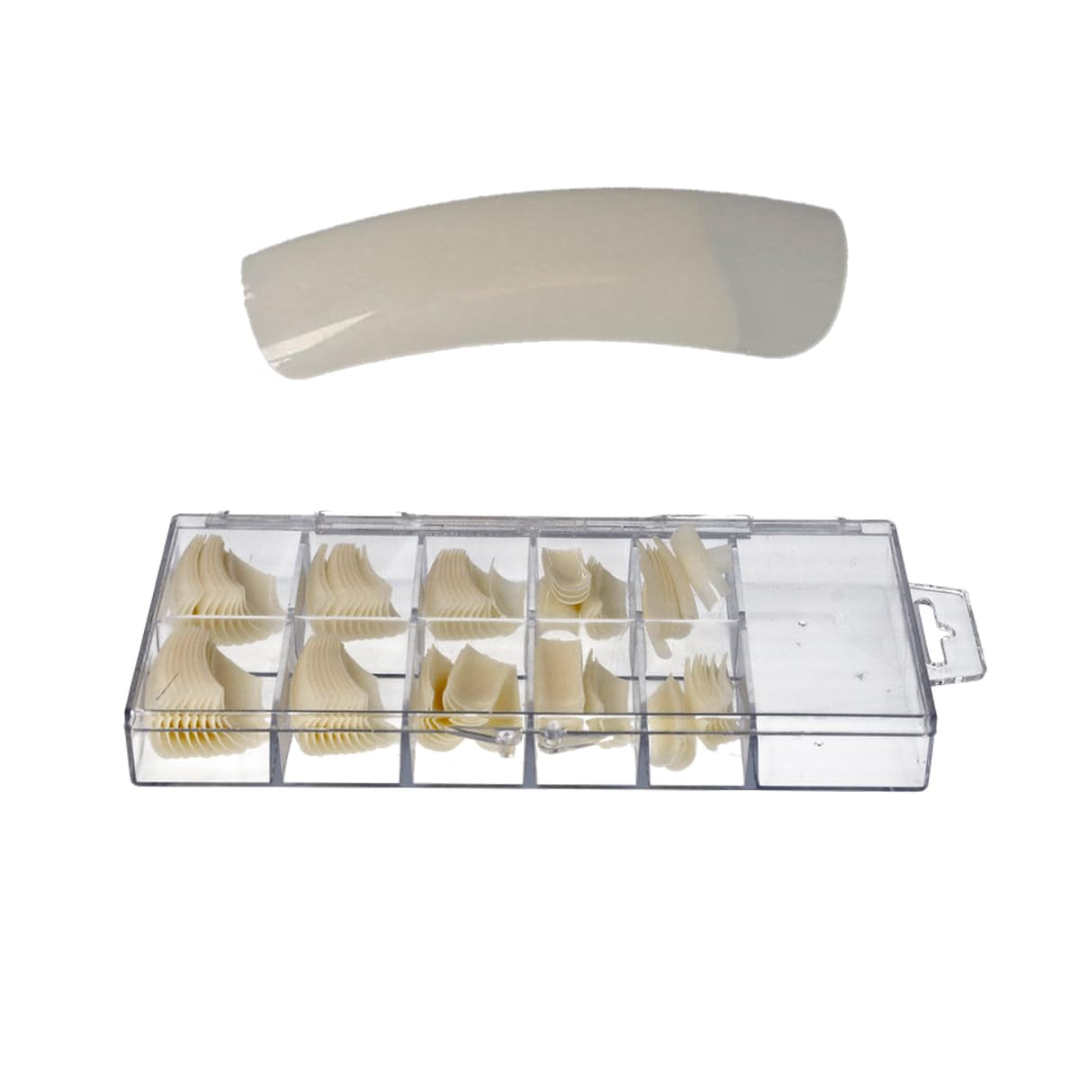 Sun Garden Nails monofasisk gennemsigtig gel 30ml + æske med 100 spidser + lim til spidser 7ml