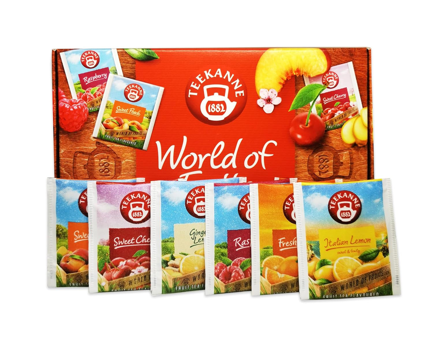 Teekanne World of Fruits (NY UDGAVE) - Æske med udvalg af frugtteer - 6 smagsvarianter * 5 teposer