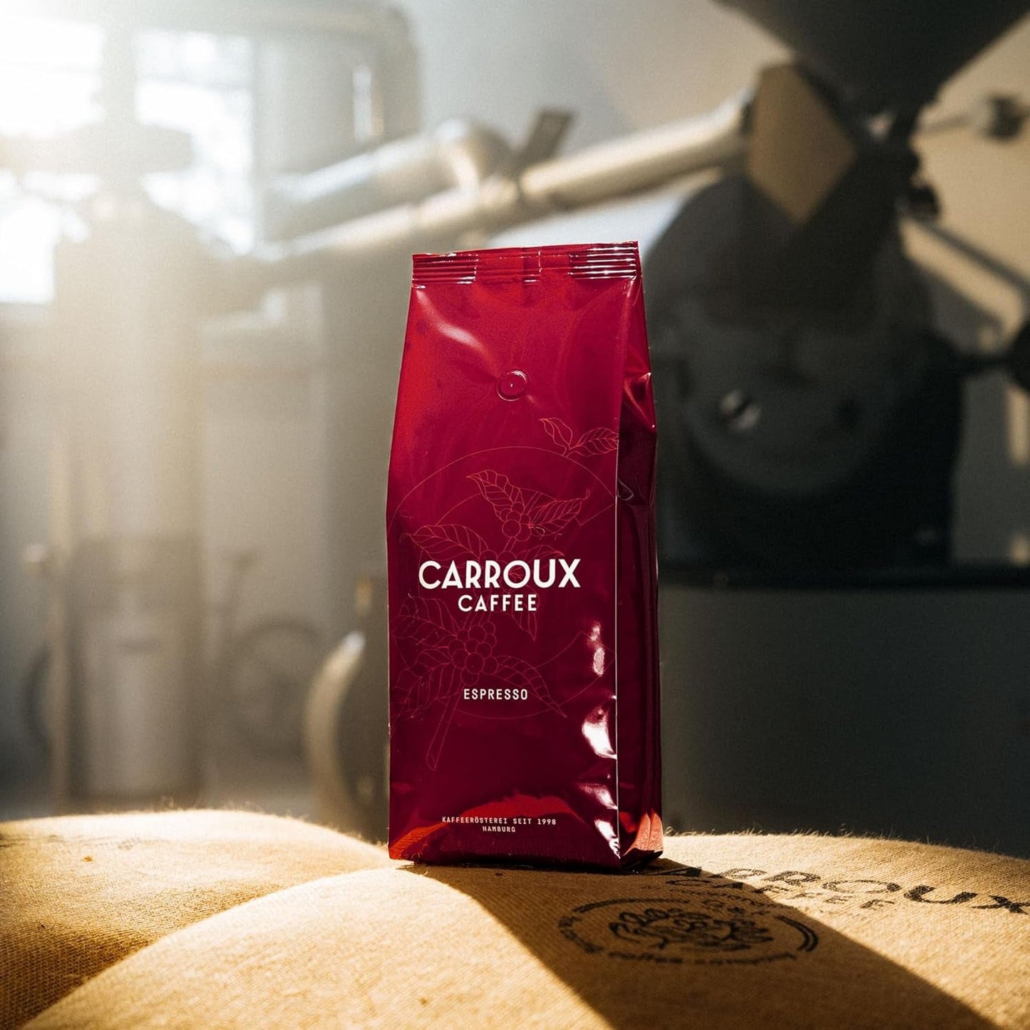CARROUX Espresso, Bohnen ganze (6x 500 g). Für Siebträger u. Kaffe-Volllautomaten. Frisch geröstete Kaffeebohnen der Privat-Rösterei aus Hamburg