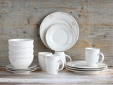 CreaTable, 23601, Romantic Vintage Series, 16-delt porcelænssæt til 4, Porcelænskombinationsservice, Tåler opvaskemaskine og mikroovn, Kvalitetsfremstilling