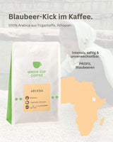 Kaffe - Aricha I 100% Arabica I Kaffebønner 250g I Ideel til automatiske kaffemaskiner, filterkaffe og fransk presse med frugtsmag I let ristet
