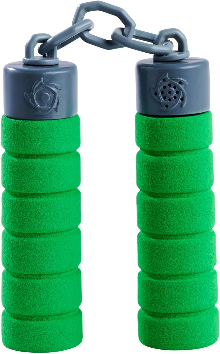 Næste Ninja Nunchaku, lyd, håndtag pakket ind i blødt materiale, 13cm, rollespil, fra 3 år, grøn Actionfigurer Naty Shop Standardtitel
