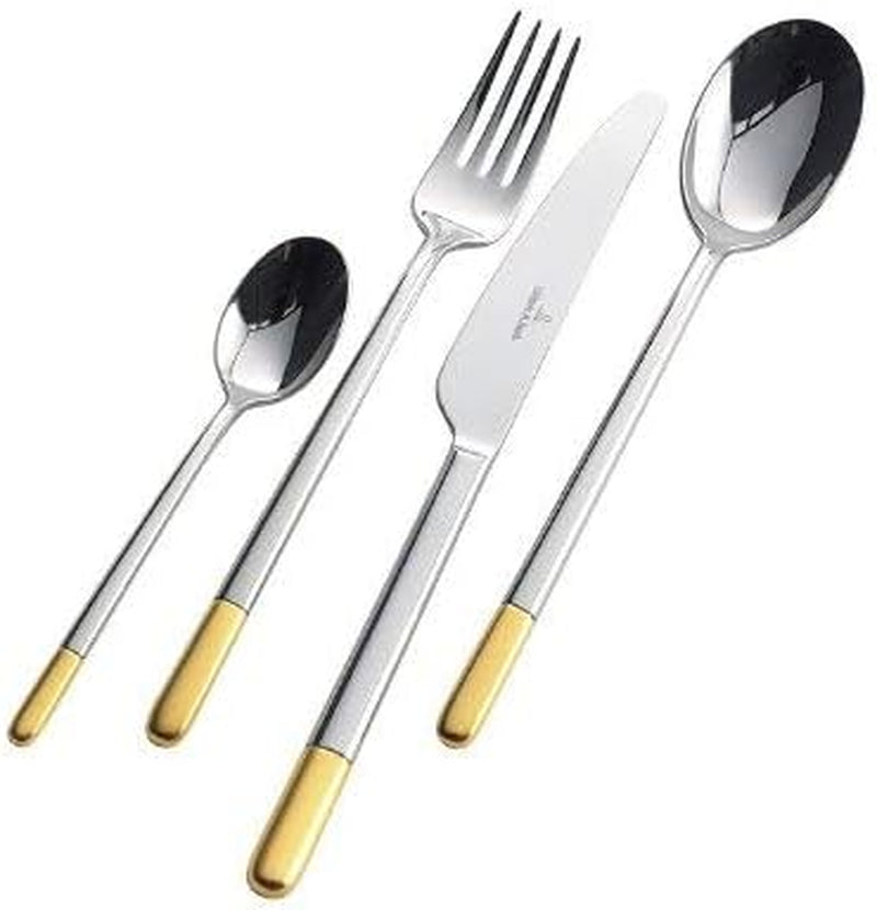 Villeroy & Boch - Ella Bestik delvist forgyldt guld, 30 styk, 6 personer, tåler opvaskemaskine, rustfrit stål Kitchen Naty Shop