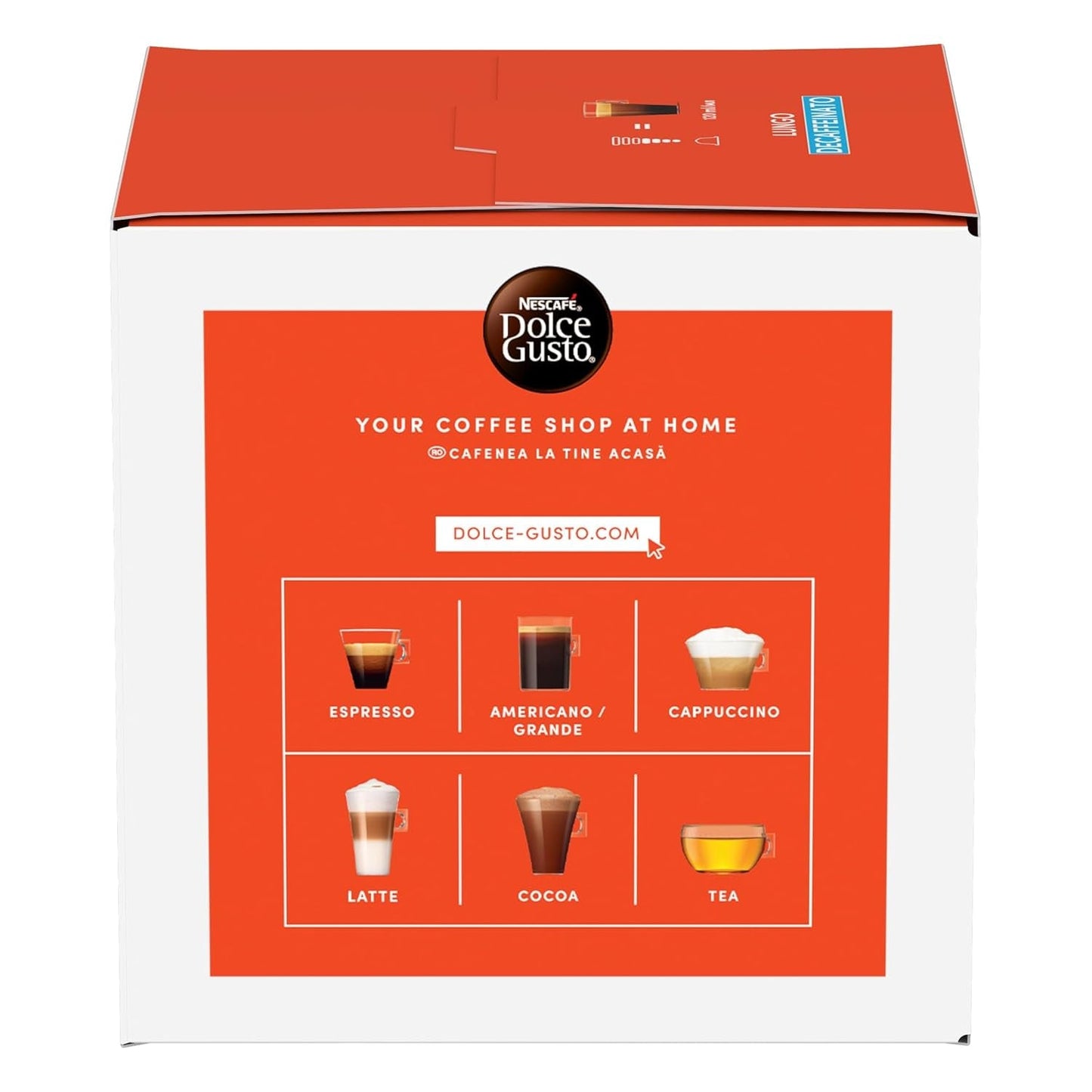 NESCAFÉ DOLCE GUSTO Lungo Decaffeinato kaffekapsler 3er pakke (3 x 16 kapsler)
