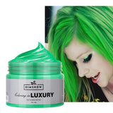 Midlertidig grøn hårvoks, skøre grøn midlertidig hårspray, vaskbar semi-permanent mudder, engangs-hårfarve, instant styling-hårpasta-mudder, naturlig hårfarve til fester, aktiviteter og Halloween Naty Shop Hair Dye Standardtitel