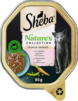SHEBA Wet Cat Food, Nature's Collection i laksesauce, 2 x 11 x 85g