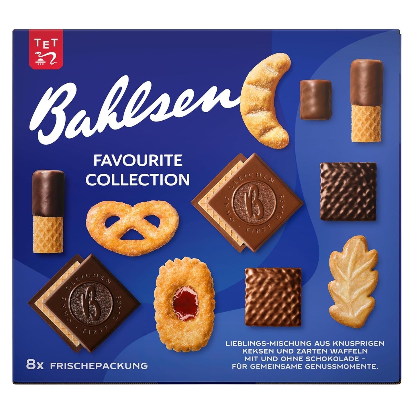 Bahlsen Favorite Collection XL 1 pakke Crunchy Dough and Wafer Mix med mælk og mørk chokolade (8 x 227g/1816g)
