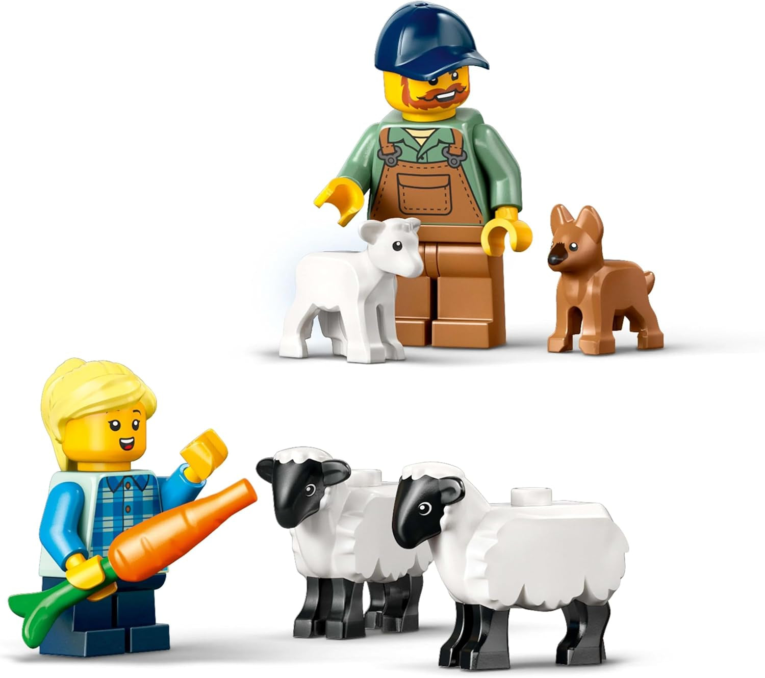 LEGO City traktor med trailer - Gårdlegetøj med traktor og dyrefigurer - Montessori legesæt til drenge og piger fra 4 år - gave med 2 minifigurer 60461 Byggesæt Besuche den LEGO-Store