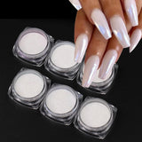 Chrome Nail Powder Aurora Ice Shimmer Chrome Pigment Powder 4 STK Chrome Powder Nägel Nail Art Nageldesign
