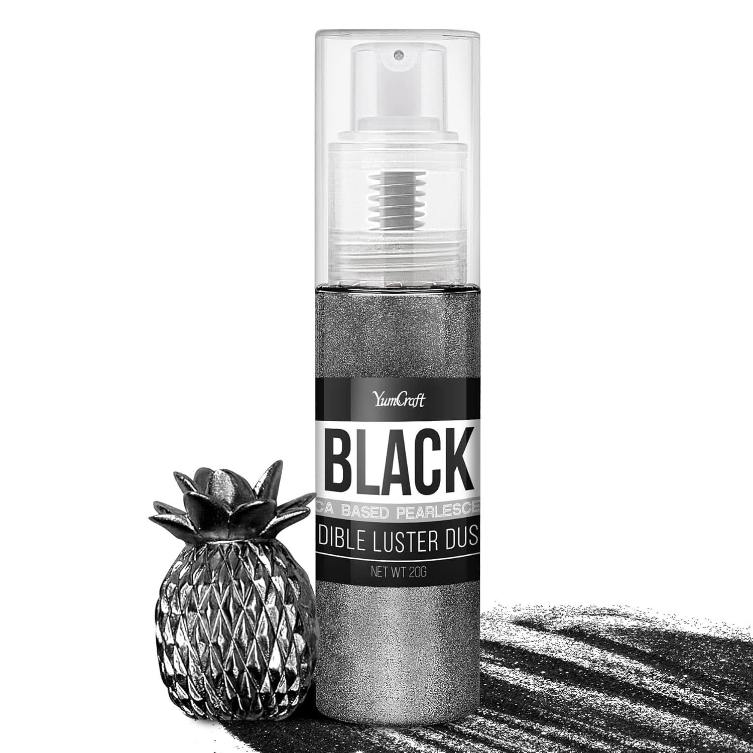 Spiselig glitterspray, 20 gram Naty Shop Black