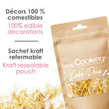 ScrapCooking - Tørrede morgenfruer 3,5 g - Spiselige blomster - Maddekorationer til bagning - Til desserter, kager, tærter, muffins - jul, forår, fødselsdag - Gylden gul - 7471