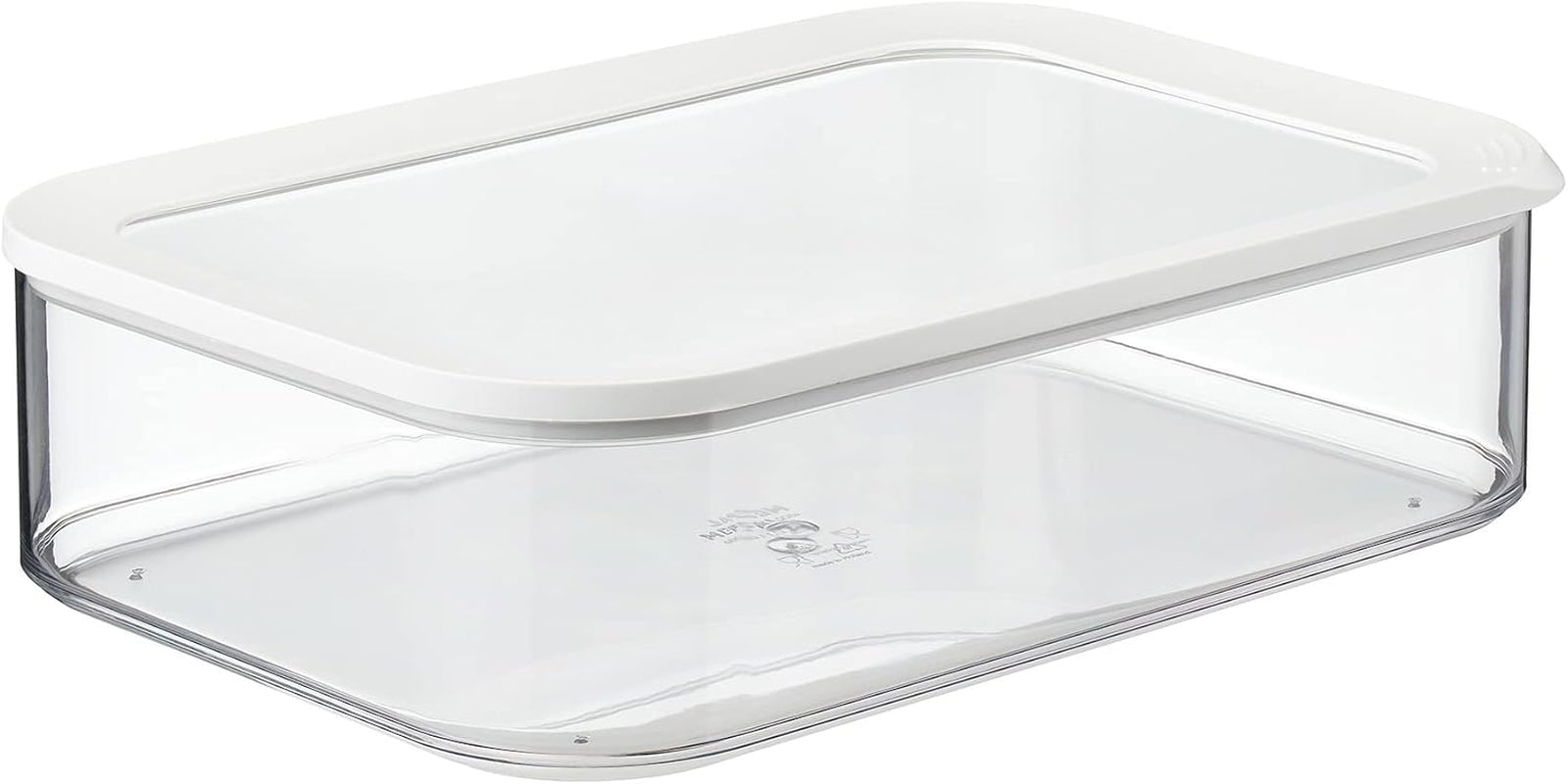 Mepal - Modula XXL Køleskabsopbevaringsboks - Madbeholder med låg - Køkkenopbevaringsboks og plastikopbevaringsboks - Stabelbar og forseglelig køleskabsholder - 4800ml - Hvide madopbevaringskasser Naty Shop