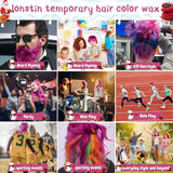 Vaskbar Pink Midlertidig hårfarve Midlertidig hårvoksfarve Naturlig frisure Pomade Vaskbar hårfarve til mænd Kvinder Fest Cosplay Halloween Jul Hårfarve Naty Shop