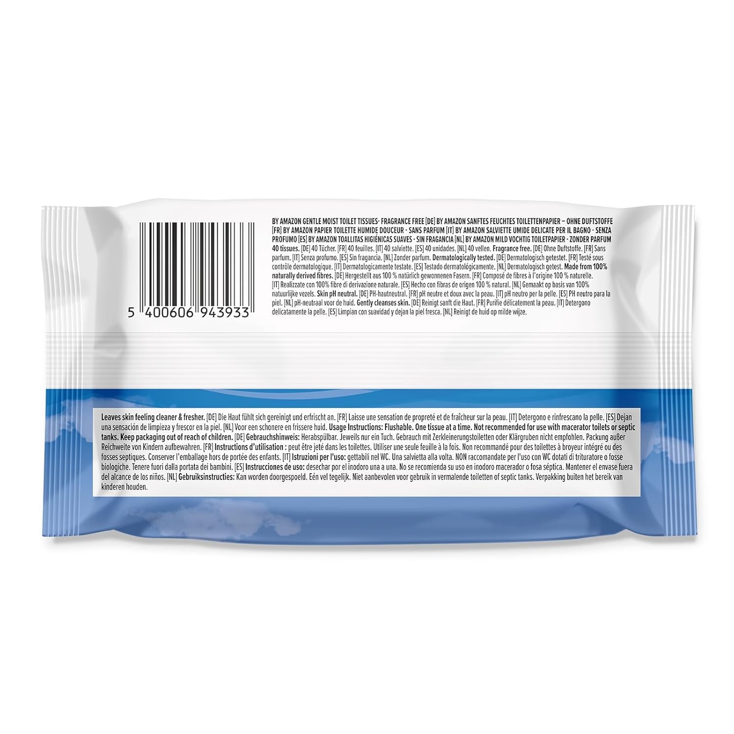 Af Amazon Blødt, vådt, lugtfrit, fint absorberende, uparfumeret toiletpapir, 240 count (6 pakker af 40 Count) (tidligere Presto Brand!)