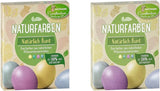 Heitmann Egg Dye Natural Dye Sæt, 3 Egg Dye Pulvere (gul, lilla, grå-blå), græspapir klistermærkeark