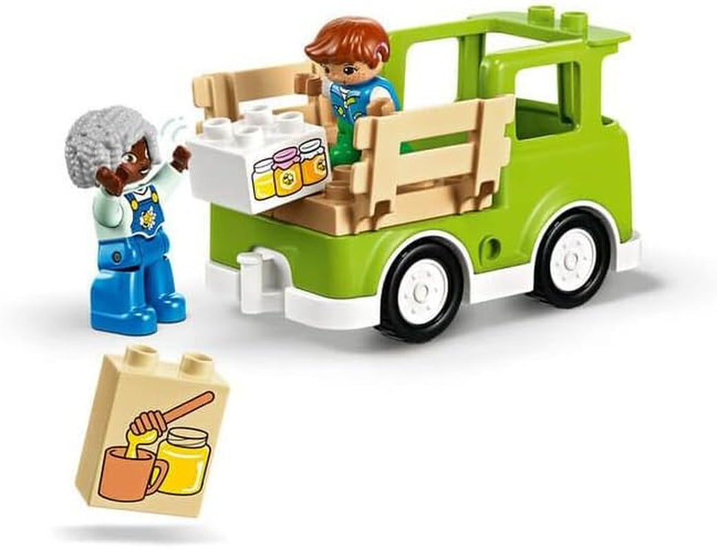 LEGO DUPLO Bybiavl og bistader, pædagogisk legetøj til småbørn med 2 figurer og en mobil lastbil, bygge- og ombygningssæt, legetøj til småbørn fra 2 år 10419 Byggesæt Besuche den LEGO-Store