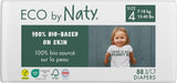 Eco Diapers Eco fra Naty Baby Eco Diapers - premium økologiske bleer, miljøvenlige, lavet af plantebaserede materialer, ideel til følsom babyhud (størrelse 5 - 80 stk.)