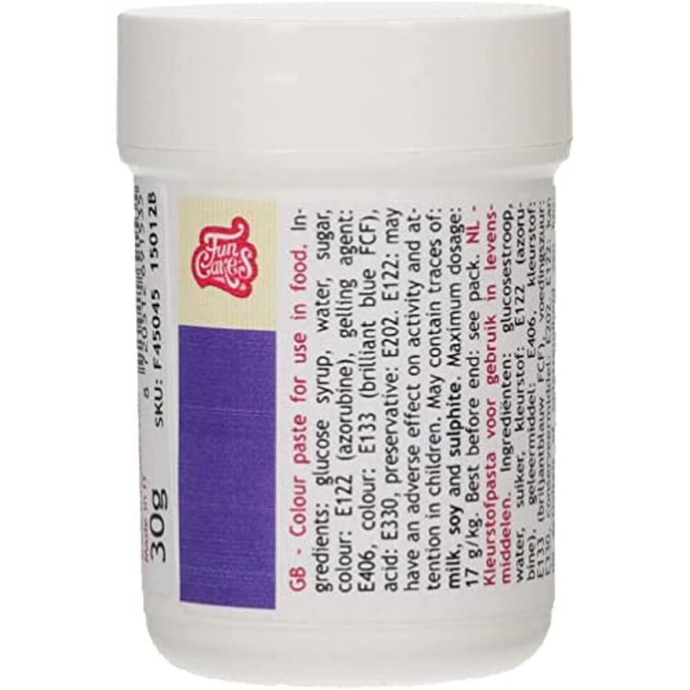 Koncentreret madfarve Funcakes Paste Farve Royal Blue; til dej, creme, fondant, marcipan, dej, modelleringspasta og blomsterpasta. Halal og Kosher. 30 g