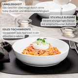 SANGER | Marlo Hvidt Spisestel Sæt 24 Deles Spisestel til 6 med desserttallerkener, middagstallerkener, skåle og kornskåle Porcelæns middagstallerkensæt Spisetøj Moderne Design PREMIUM KOLLEKTION