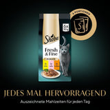 Sheba Portion Pouches Vådfoder til katte, multipak Fresh & Fine i sauce med MSC kylling og laks, 6x6x50g - Fine måltider til katte i sauce