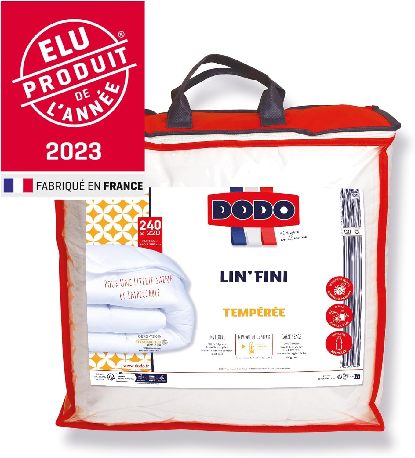 DODO | Årets Elu Produkt 2023 L Dyne, 220 X 240 Cm, Til dobbeltseng, Meget blød, Genbrug, Maskinvaskes ved 40 °C Dyner og dyner Naty Shop