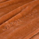 TOM TAILOR Wellsoft Tæppe, 150X200 Cm, 100% Polyester/ Wellsoft, broderet med logo, WELLSOFT BLANKET Orange (Warm Coral) Tæpper og dyner Naty Shop