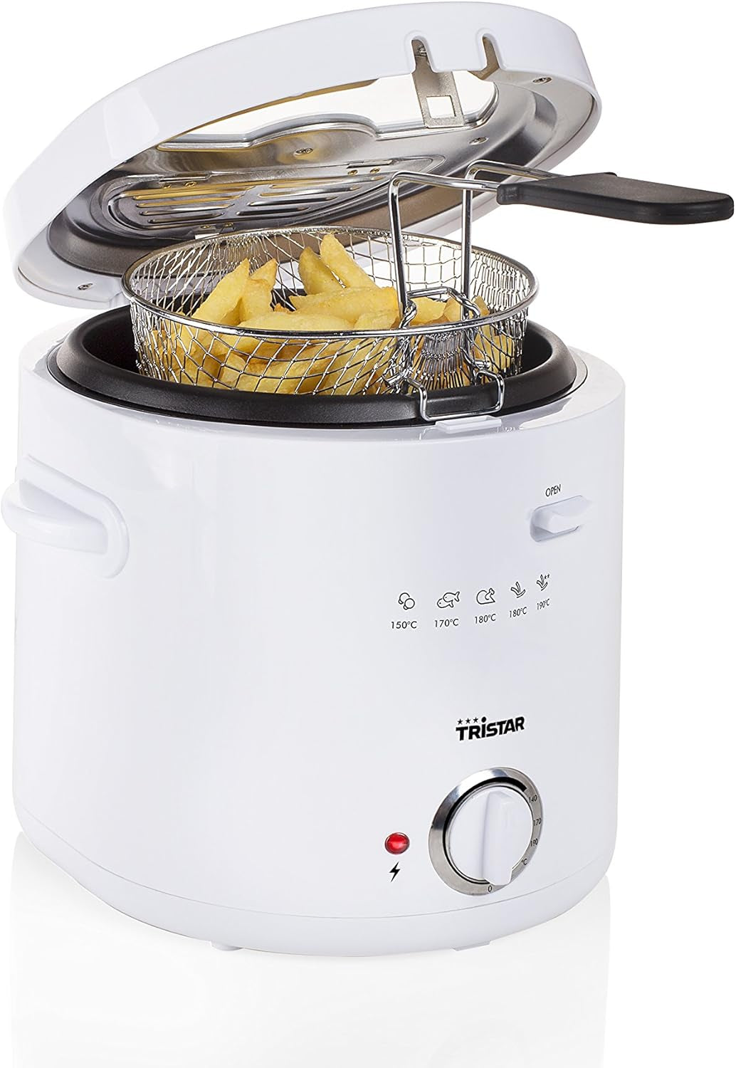 Tristar FR-6941 frituregryde - termostat, 1,5 L, 1000 W, hvid Hvidevarer Naty Shop Standardtitel
