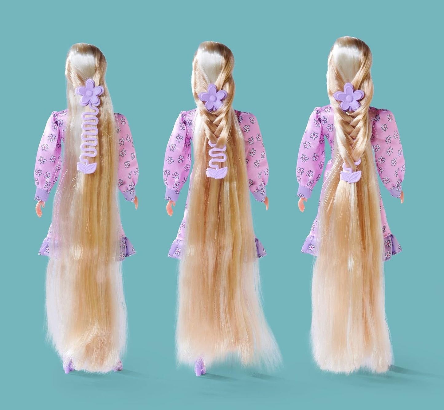 Simba 105733640 - Steffi Love Flower Hair, dukke med ekstra langt hår, inkluderer 6 clips, flettilbehør og kam, 29 cm, i alderen 3+