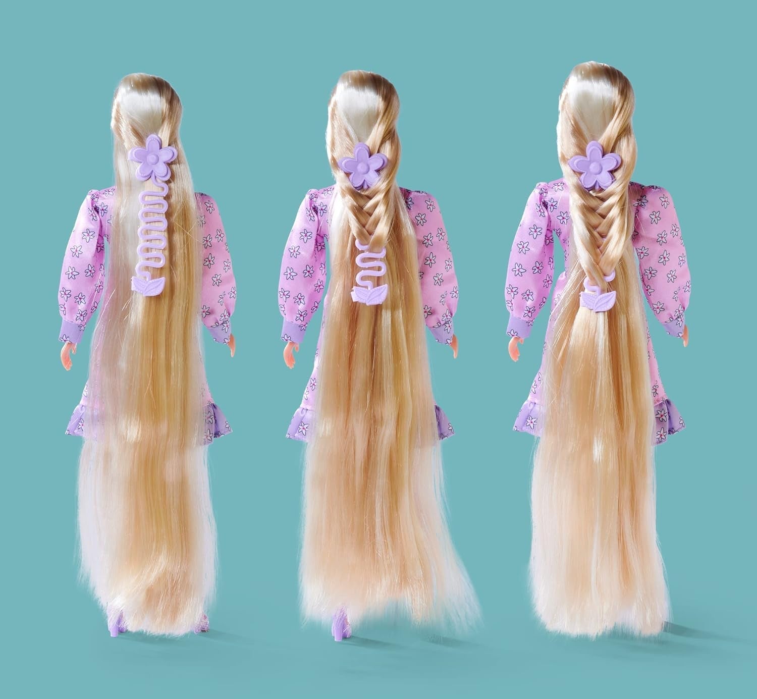 Simba 105733640 - Steffi Love Flower Hair, dukke med ekstra langt hår, inkluderer 6 clips, flettilbehør og kam, 29 cm, i alderen 3+