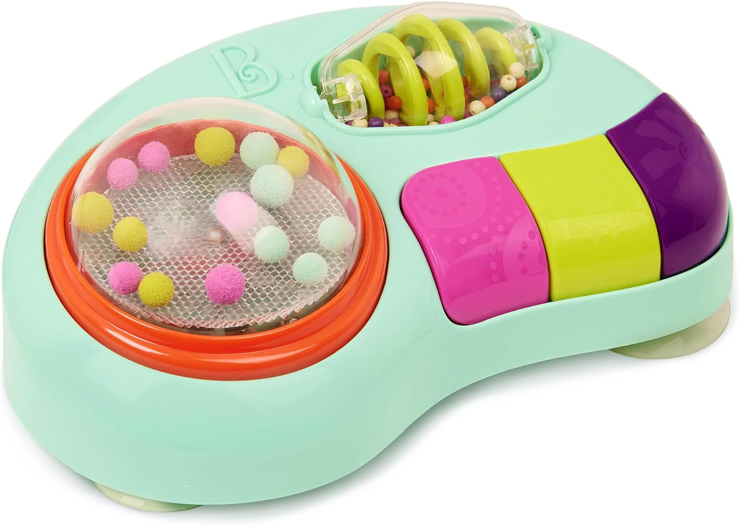 B. legetøj - Børnelegetøj til højstol - Sugekoplegetøj med musik, lys, lyde - Sanselegetøj - Motorisk aktivitetslegetøj til børn - fra 6 måneder - Whirly Pop Baby Toys Naty Shop