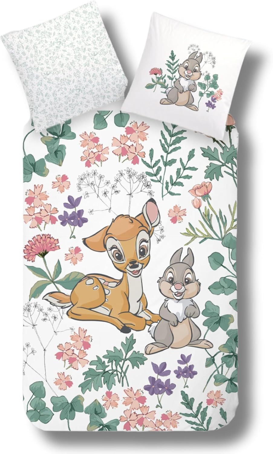 Børnesengetøj til piger og drenge, tegnefilm, 100% bomuld Sengetøj - børn Naty Shop Bambi Klopfer