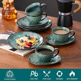 Vancasso stentøj kaffeservice STARRY 12 dele kaffesæt til 4 Indeholder kaffekopper og underkopper Vintage look