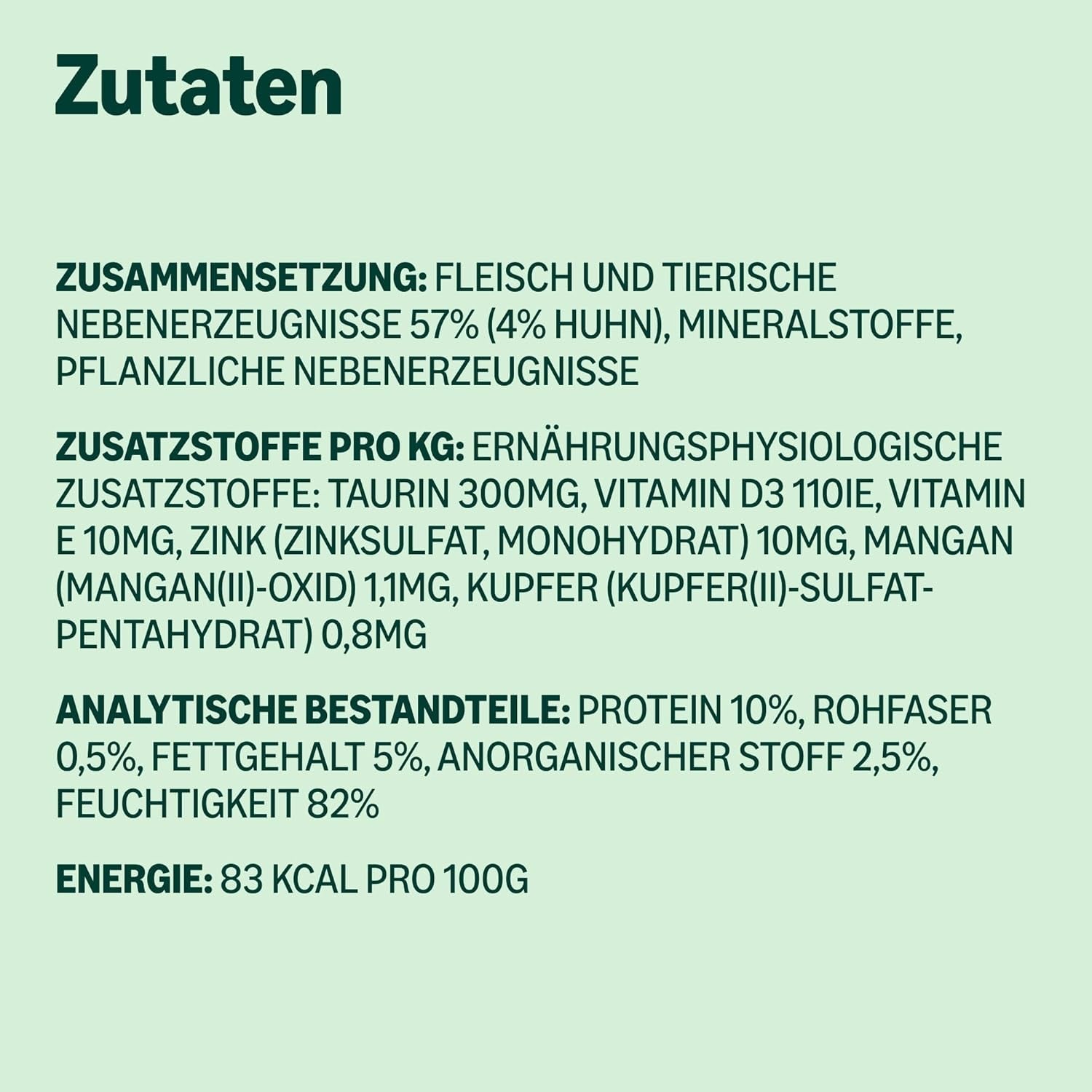 Amazon kornfri våd kattefoder dåse kyllingepletter 12 x 400g