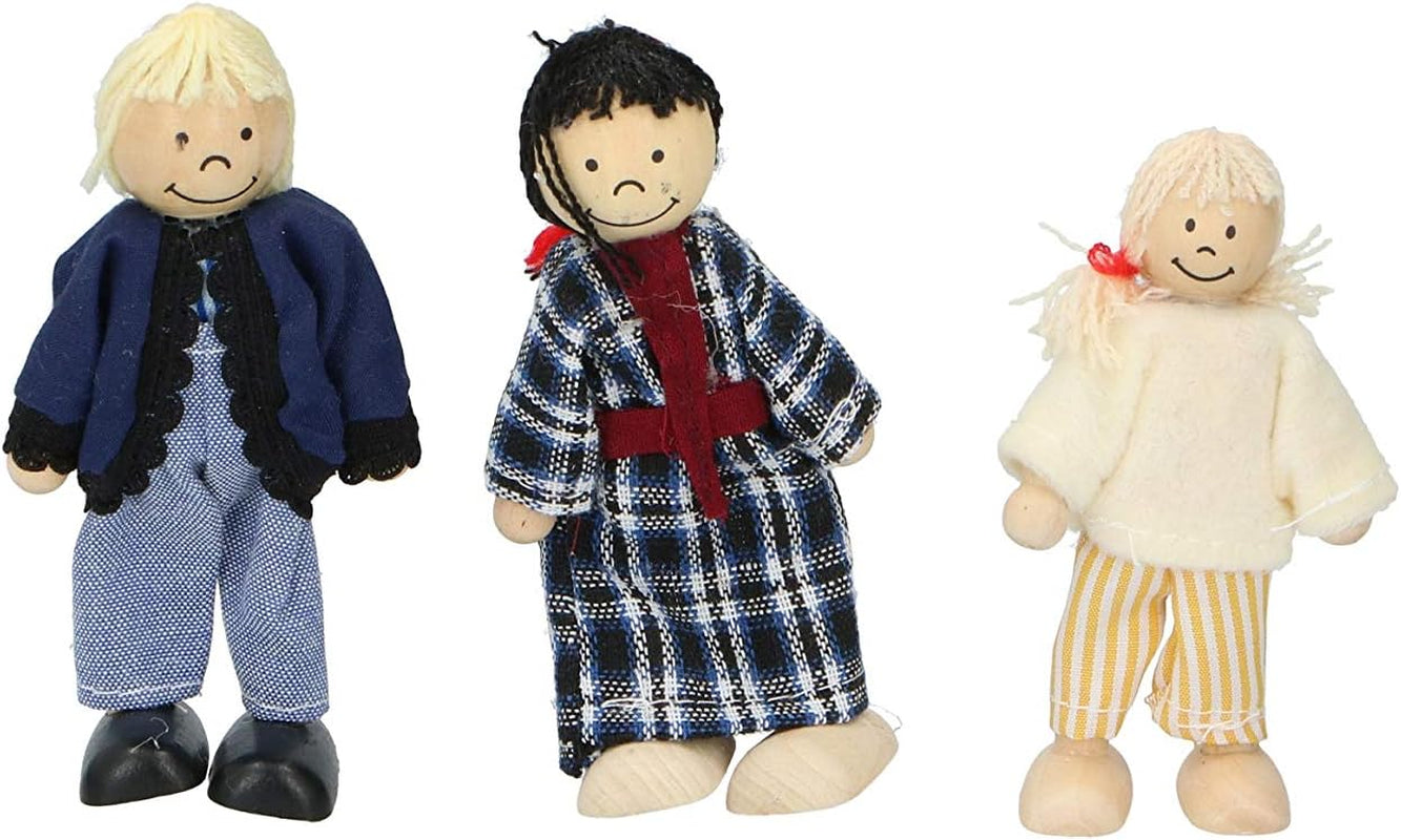 Marionette Trælegetøj - Trædukkehus med møbler og dukker - 11 stykker Dukkehuse Naty Shop
