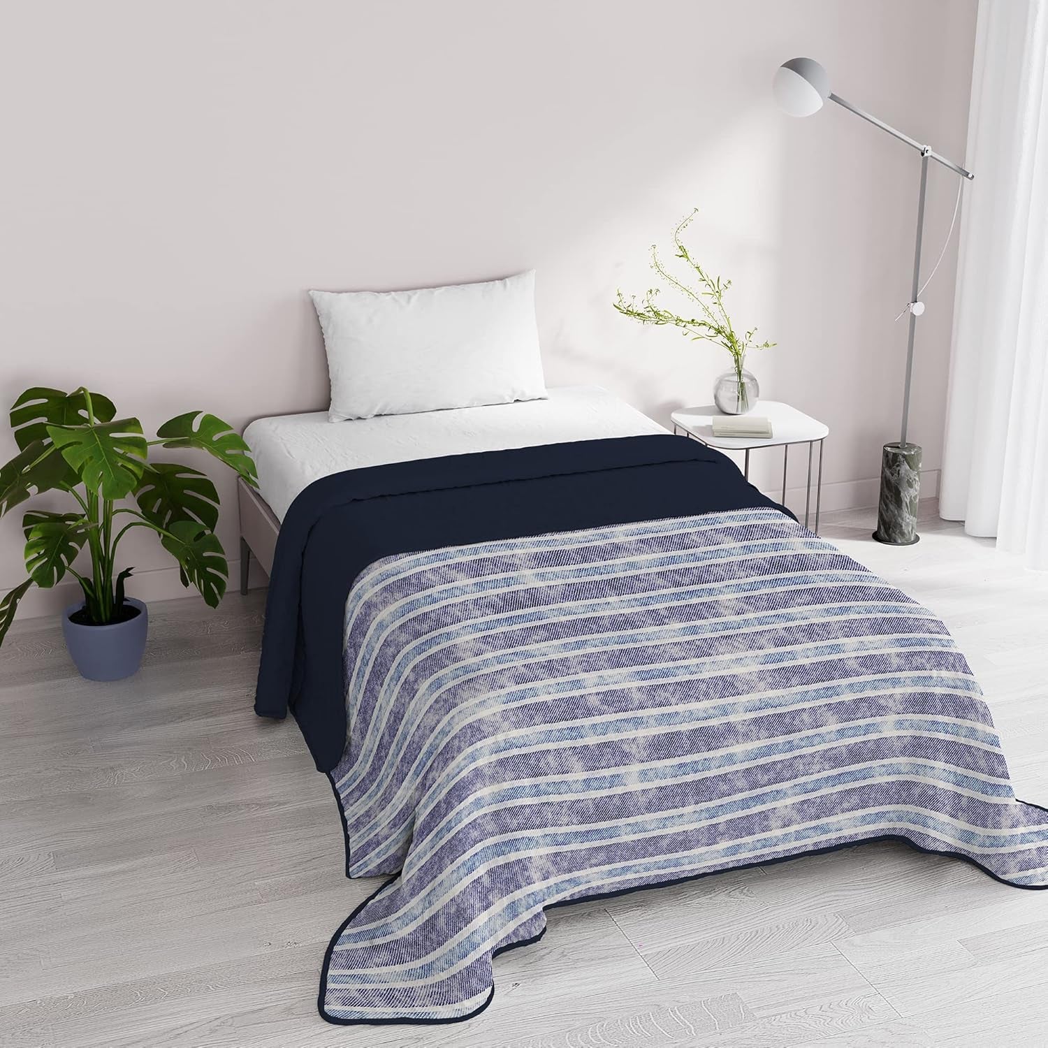 Fantasy italiensk sengetøj Microfiber Sommer 1,5 Senge Murrine dyner & dyner Naty Shop Stribede jeans 1 Posto E Mezzo