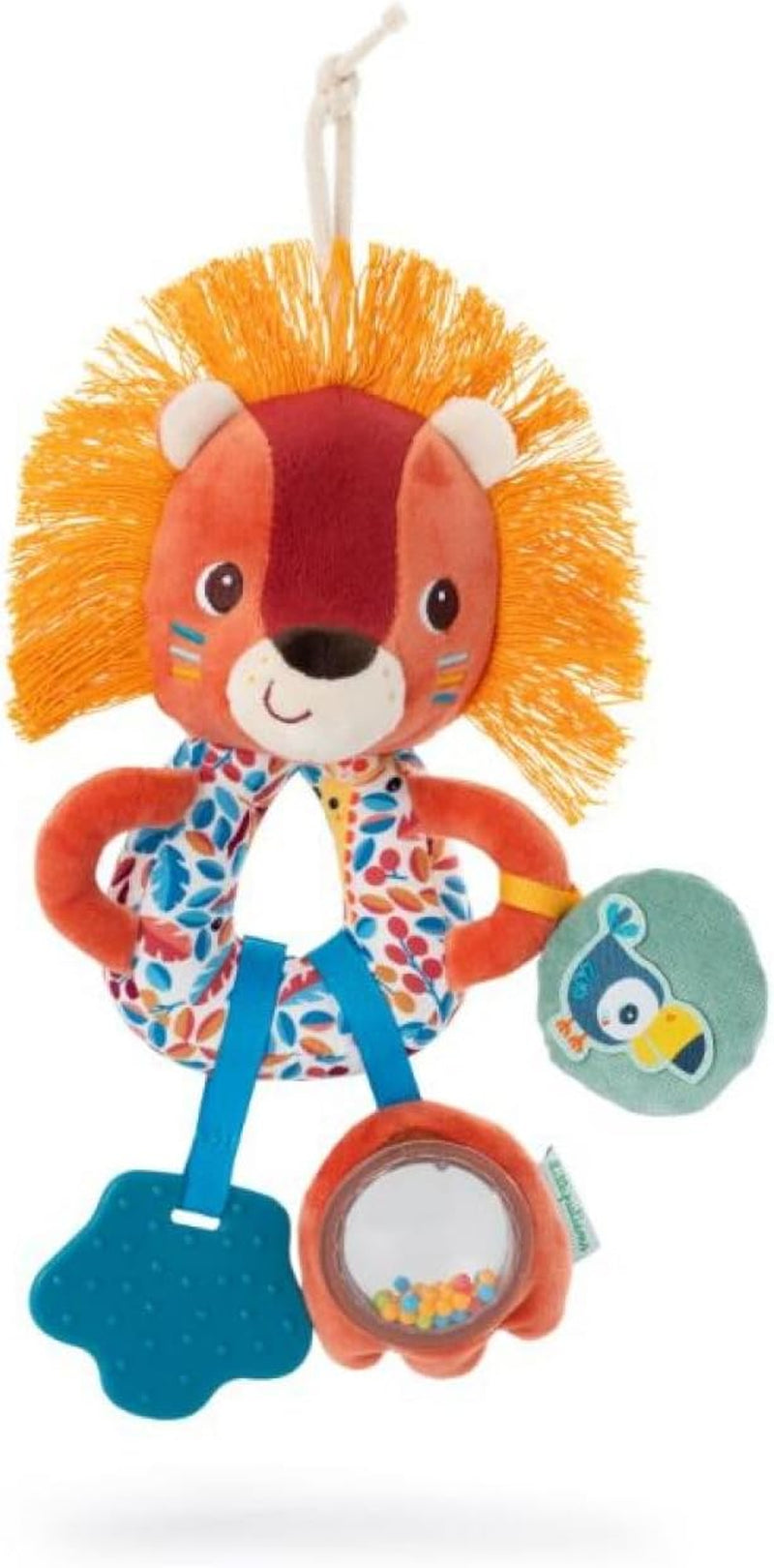 Lilliputiens - Louis the Wolf multiaktivitetsringe - Rangle til babyer med lyde, teksturer og farver - Let at fange - Stimulerer sanserne og fremmer motorikken - Fra 3 måneder - 83505 Babylegetøj Naty Shop Jack