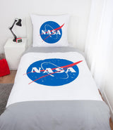 NASA sengesæt, bomuld/forstærket, grå/hvid Sengetøj - børn Naty Shop