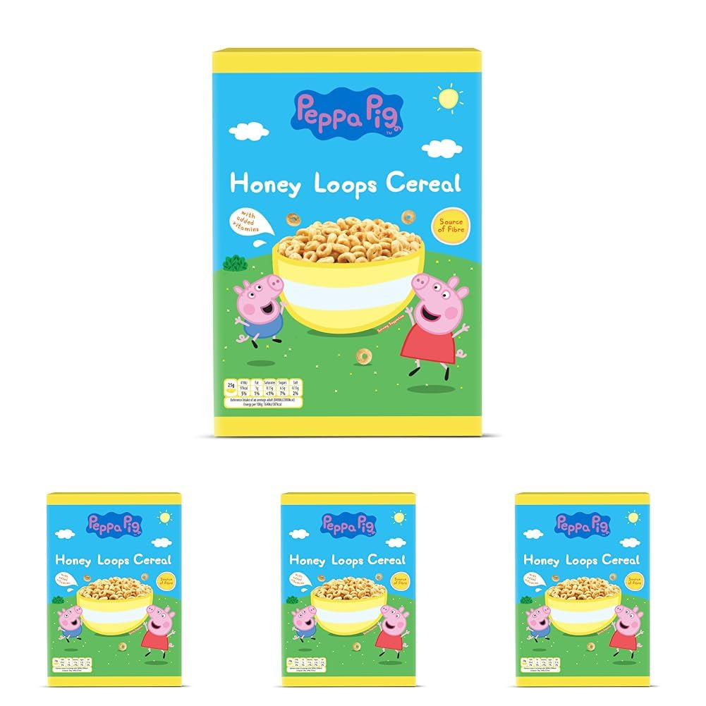 Hot Wheels Honey Loops Crunchy fuldkornsmorgenmad med tilsatte vitaminer, 1 pakke (1 x 375 g)