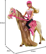 Simba 105730939 - Steffi Love ridetøj 2 heste Fuldleddet modedukke 29 cm til børn fra 3 år og opefter