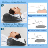 IDEA Nakkesmertepude Ortopædisk pude Lavet af Memory Foam Pude Ergonomisk nakkepude for optimal støtte Anti-snorkepude til side, ryg og mave Sove Cervikal ortopædiske puder Naty Shop