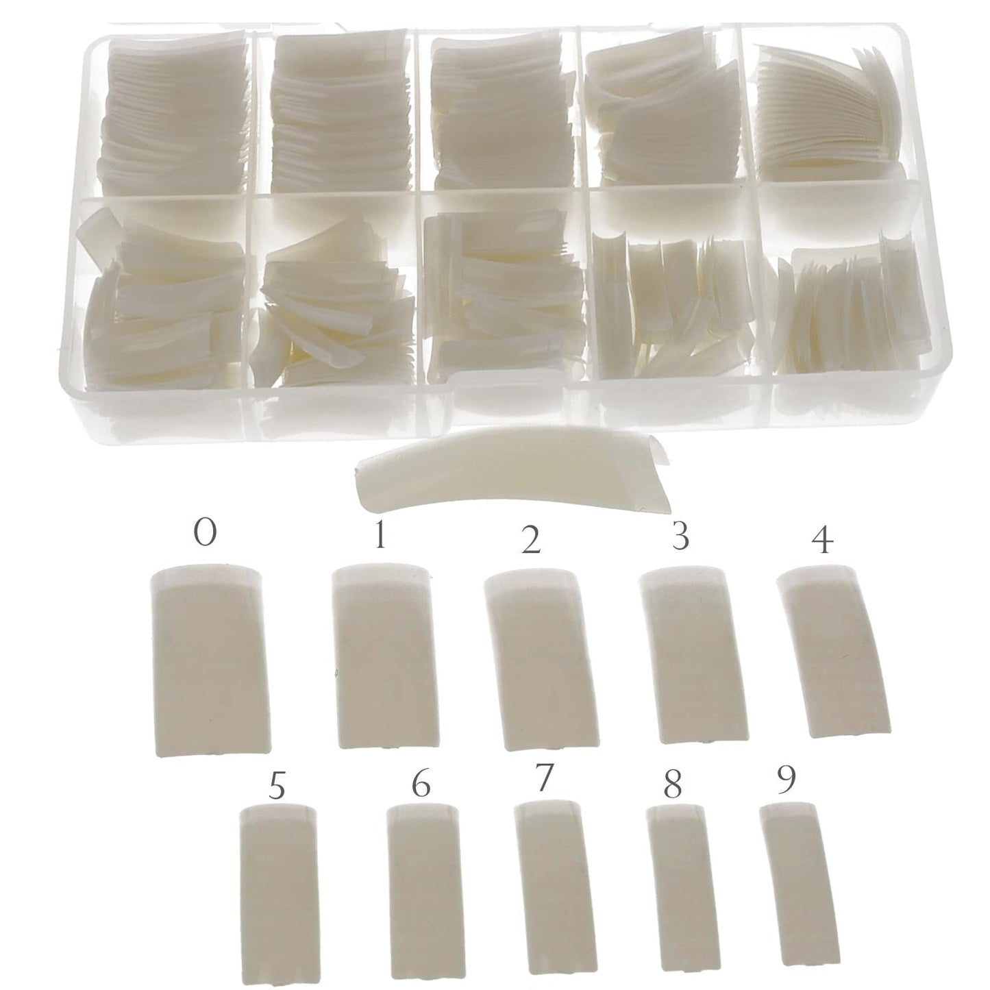Sun Garden Nails Tipbox 500 Tips Inkl. 3 Tips Lim Tips Negle Tips Lim - modellering af negle