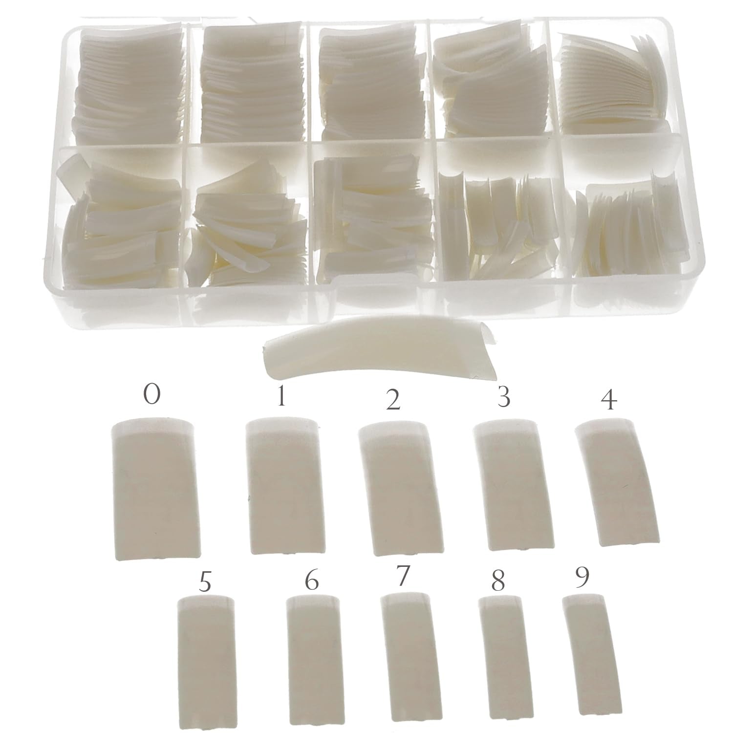 Sun Garden Nails Tipbox 500 Tips Inkl. 3 Tips Lim Tips Negle Tips Lim - modellering af negle