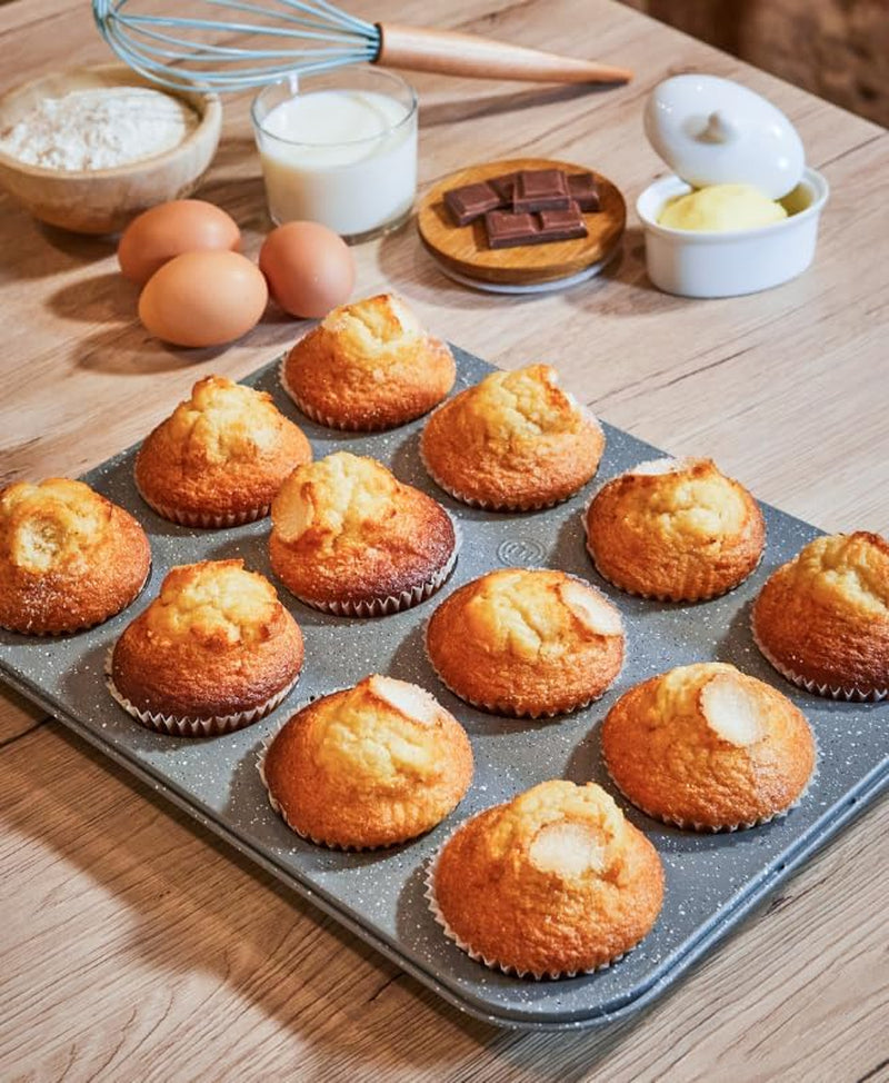 Masterchef MCA-MUF Muffinform Für 12 Cupcakes Muffinblech Aus Karbonstahl, Rustfrit Stål, Stahl Forme og bageplader Naty Shop