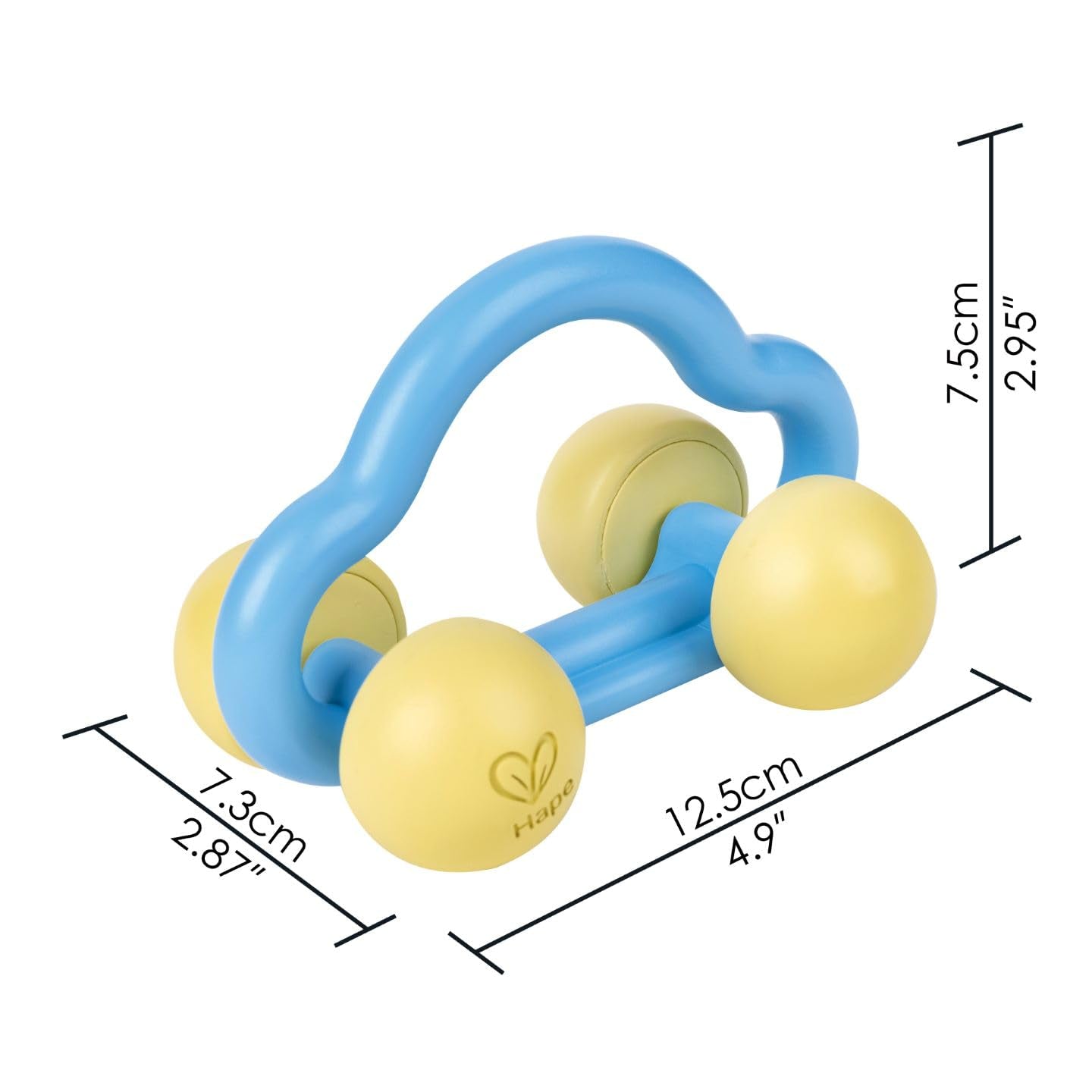 Hape Roll & Rattle Legetøjsbil, Babylegetøj Bebe Naty Shop Legetøj
